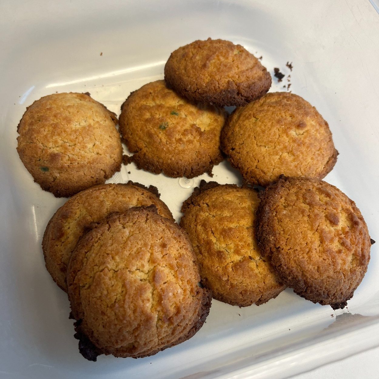 cookies con restos de roscón o pan